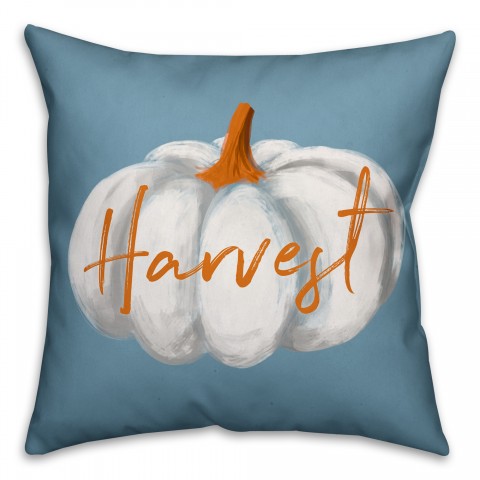 Havest White Pumpkin 18x18 Spun Poly Pillow