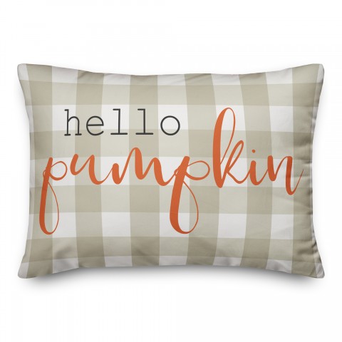 Hello Pumpkin 14x20 Spun Poly Pillow