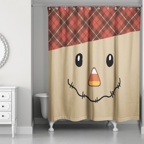 Happy Harvest Scarecrow 71x74 Shower Curtain