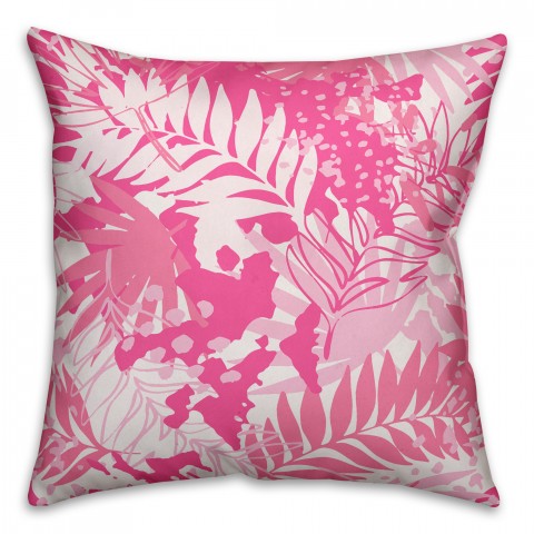 Pink Palms 18x18 Indoor / Outdoor Pillow