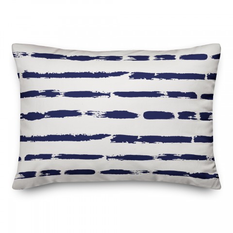 Painted Blue Strokes 14x20 Indoor / Outdoor Pillow