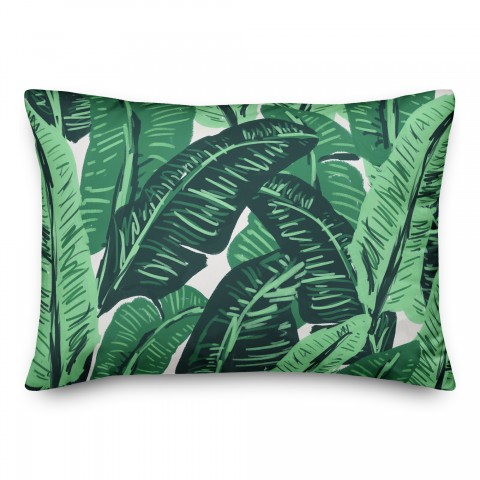 Painted Green Palms 14x20 Indoor / Outdoor Pillow