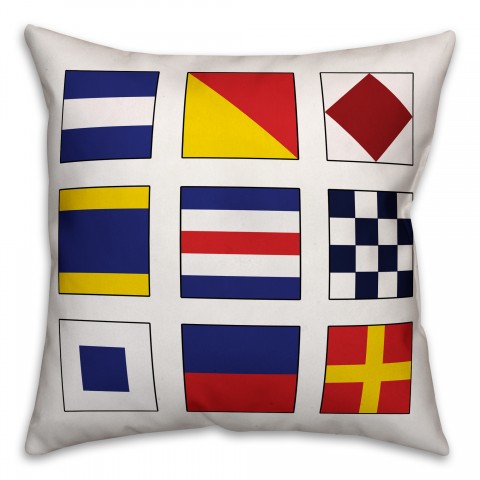 Nautical Flags 18x18 Indoor / Outdoor Pillow