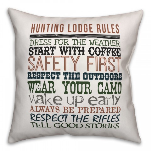 Hunting Lodge Pattern 18x18 Indoor / Outdoor Pillow