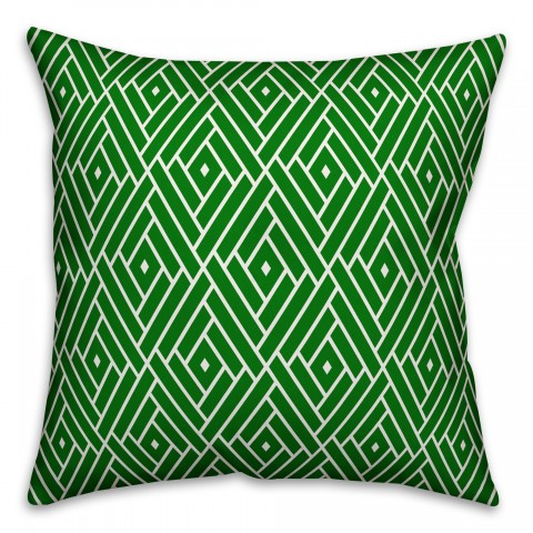 Lime Colored Diamond Pattern 18x18 Indoor / Outdoor Pillow