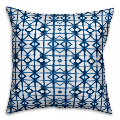 Blue Shibori 18x18 Indoor / Outdoor Pillow
