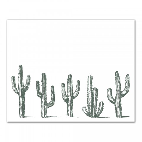 A Line of Cactus 16x20 Canvas Wall Art