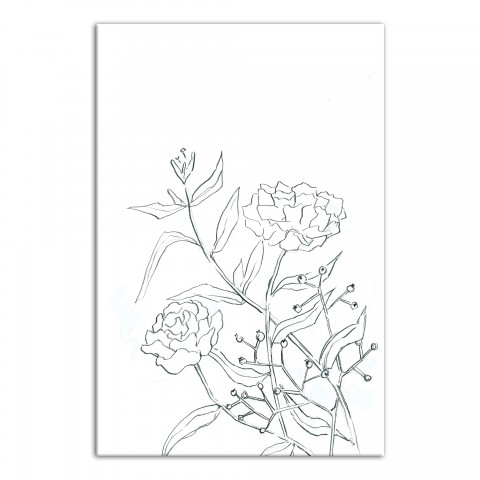 Roses Sketch 20x30 Canvas Wall Art