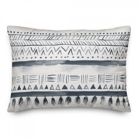 Watercolor Geometric Pattern 14x20 Spun Poly Pillow