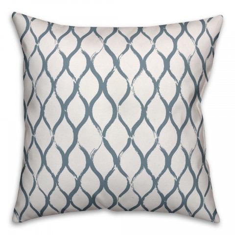 Slate Fishnet Pattern 18x18 Spun Poly Pillow