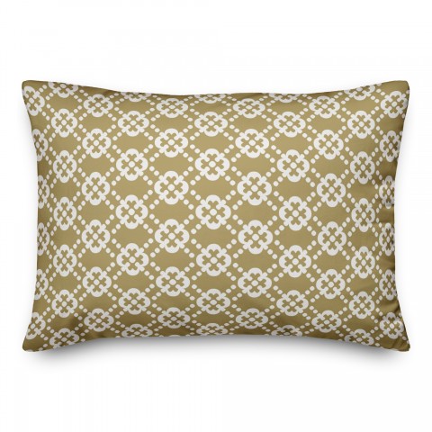 Floral Yellow Pattern 14x20 Spun Poly Pillow