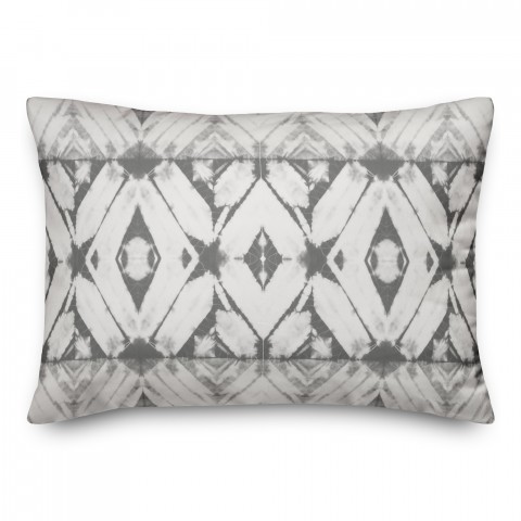Gray Shibori 14x20 Spun Poly Pillow