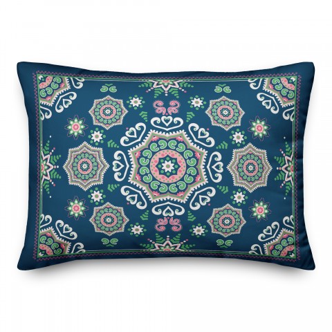 Blue Mandala 14x20 Indoor / Outdoor Pillow