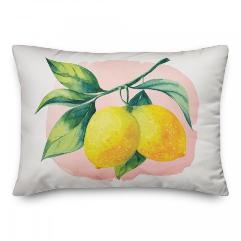 Summer Lemons 14x20 Indoor / Outdoor Pillow