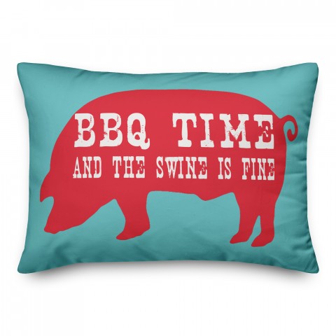 BBQ Time Swine 14x20 Indoor / Outdoor Pillow