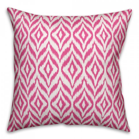 Pink Summer Ikat 18x18 Indoor / Outdoor Pillow