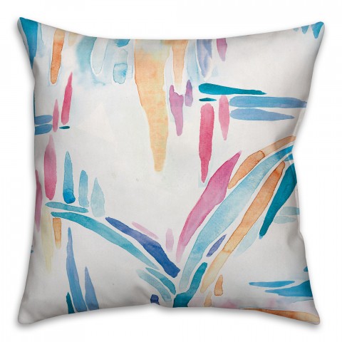 Watercolor Brush Strokes 18x18 Indoor / Outdoor Pillow