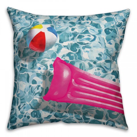 Floating Pool Toys 18x18 Indoor / Outdoor Pillow