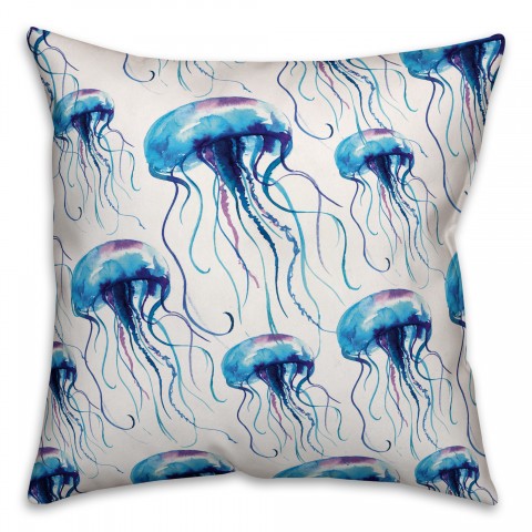 Jellyfish Swarm 18x18 Indoor / Outdoor Pillow