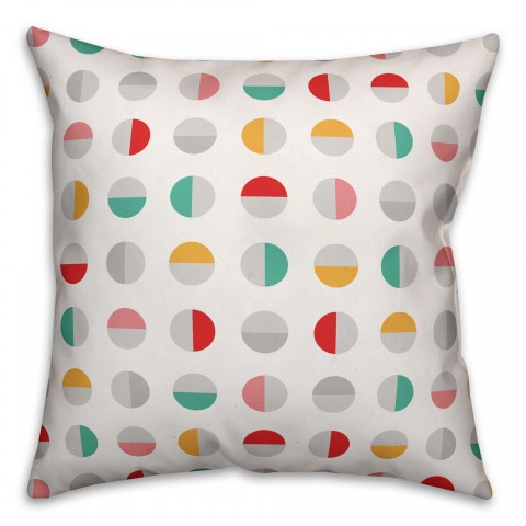Colorful Circles 18x18 Indoor / Outdoor Pillow