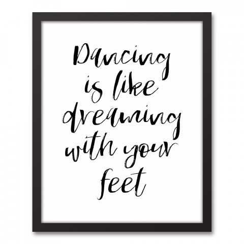 Dancing is Like Dreaming with Your Feet 16x20 Black Framed Canvas