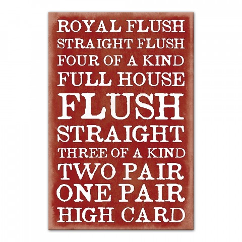 Poker Sayings 20x30 Canvas Wall Art