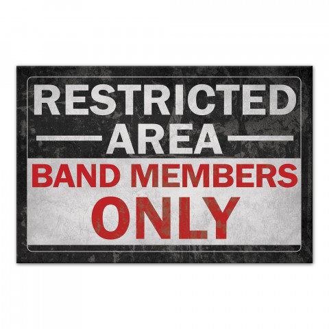 Band Members Only 12x18 Canvas Wall Art