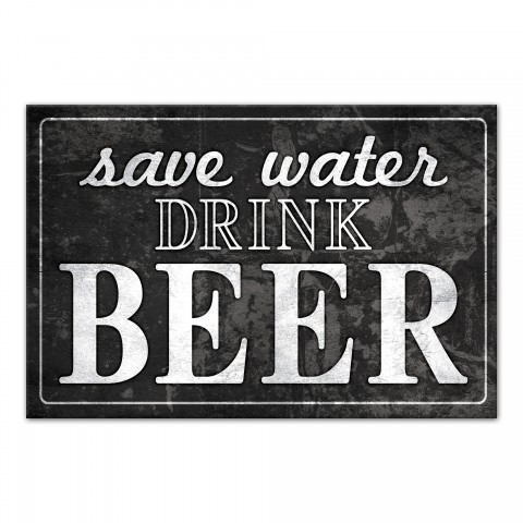 Save Water Drink Beer 12x18 Canvas Wall Art