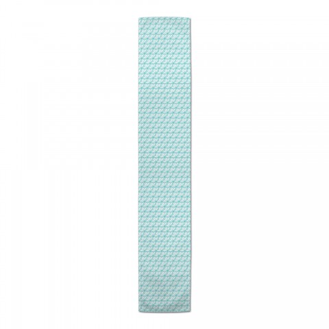 Teal Geo Triangles Runner