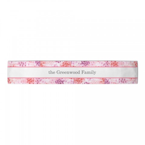 Pink Watercolor Custom Text Runner