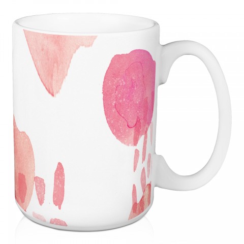 Abstract Pink Watercolor 15 oz Mug