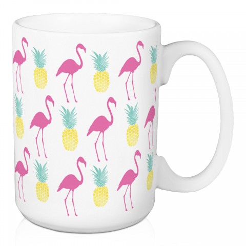 Flamingos and Pineapples 15 oz Mug