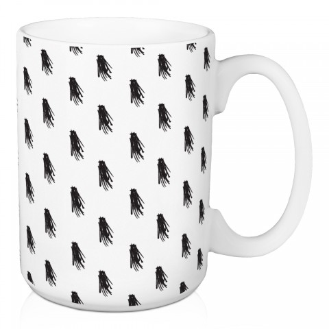 Black and White Tassle Pattern 15 oz Mug