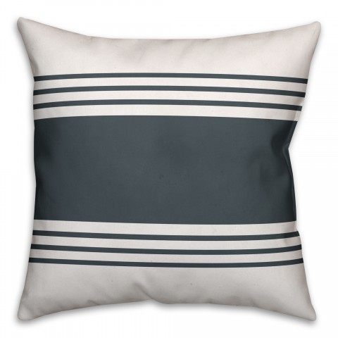 Slate Stirpes 18x18 Indoor / Outdoor Pillow