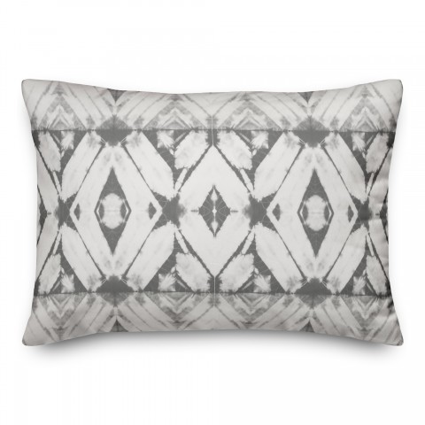 Gray Shibori 14x20 Indoor / Outdoor Pillow