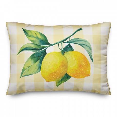 Buffalo Check Lemons 14x20 Indoor / Outdoor Pillow