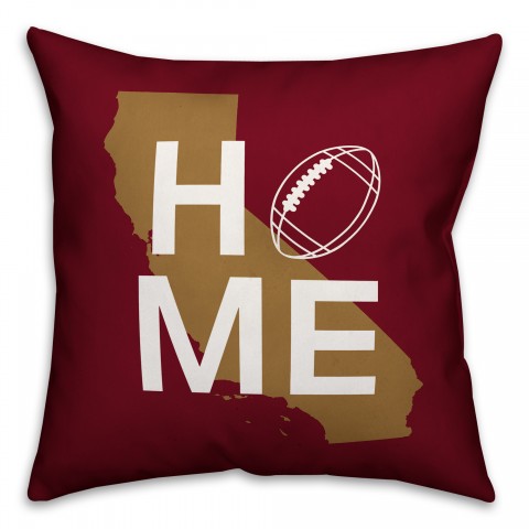 San Francisco Home Football 18x18 Indoor / Outdoor Pillow