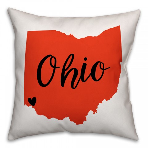 Ohio State Cincinnati Love 18x18 Indoor / Outdoor Pillow