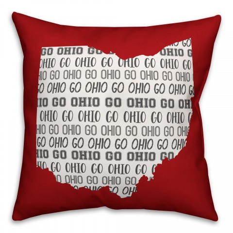 Go Ohio 18x18 Indoor / Outdoor Pillow