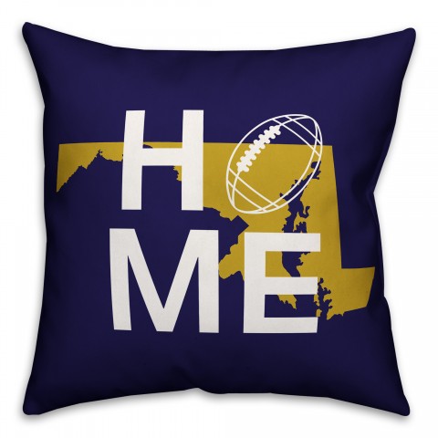 Baltimore Home Football 18x18 Indoor / Outdoor Pillow
