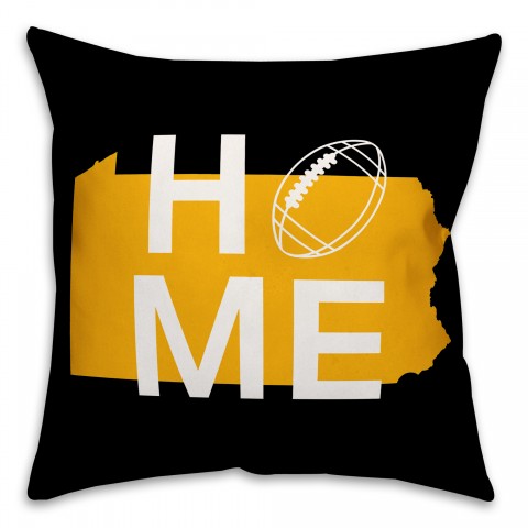 Pittsburg Home Football 18x18 Indoor / Outdoor Pillow