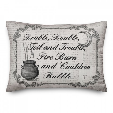 Double Double Toil and Trouble 14x20 Spun Poly Pillow