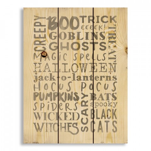 Halloween Words 10.5x14 Pallet Wood Art