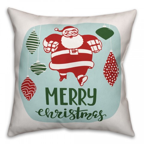 Merry Christmas Santa 1818 Spun Poly Pillow