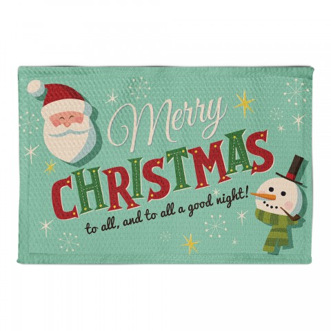 Retro Christmas Greeting 2x3 Area Rug