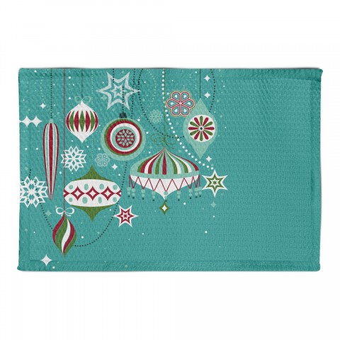 Turquoise Ornaments 2x3 Area Rug