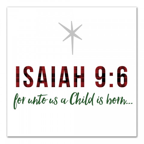 Isaiah 9:6 16x16 Canvas Wall Art