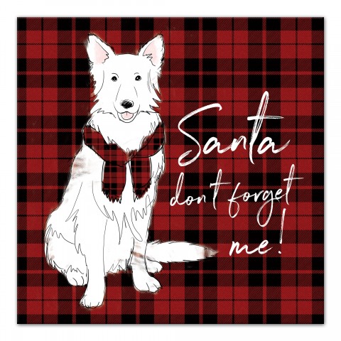 Santa Don't Forget Me 16x16 Canvas Wall Art