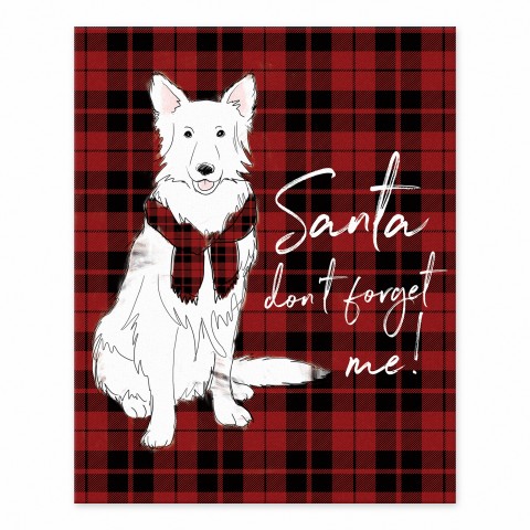Santa Don't Forget Me 8x10 Tabletop Canvas