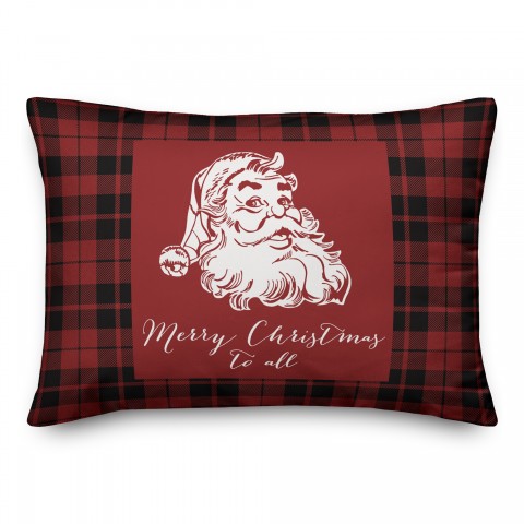 Merry Christmas to All 14x20 Spun Poly Pillow